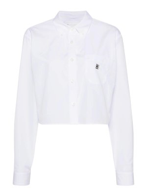 Ami Paris Mandarin Collar Shirt - White - Women