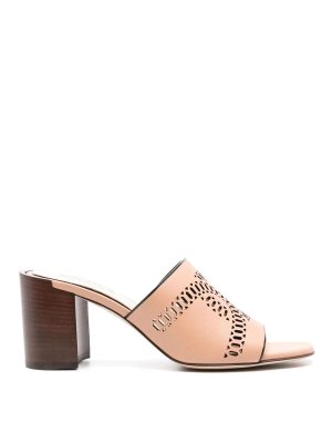 サンダル・ミュール VALENTINO SS24 MULES ROCKSTUD WISPY (4W0S0IZ2ACT GF9) Valentino Garavani Rockstud Wispy Calfskin Mules 60MM | Saks