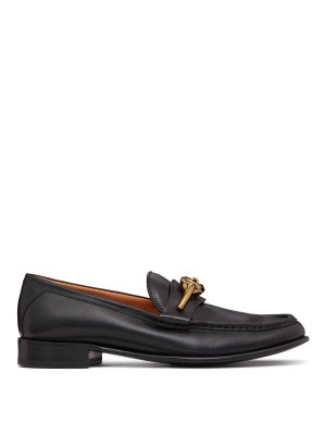 Givenchy Black Leather Moccasins - Black - Women | BE201KE1N5001