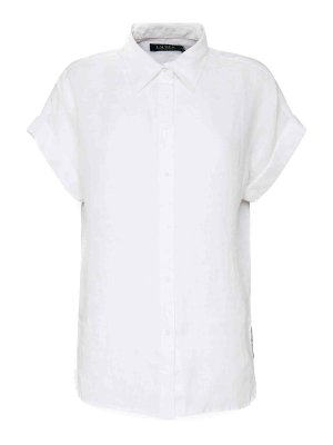 Tシャツ・カットソー AMI PARIS MANDARIN COLLAR SHIRT (USH218.CO0063 193 CHALK) AMI PARIS MANDARIN COLLAR SHIRT (USH218.CO0063 193 CHALK