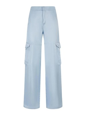 GCDS: casual trousers - Satin cargo pants