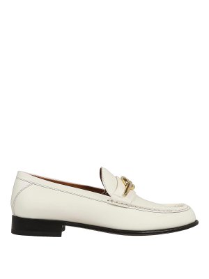 VALENTINO GARAVANI: Loafers & Slippers - Logo leather loafers