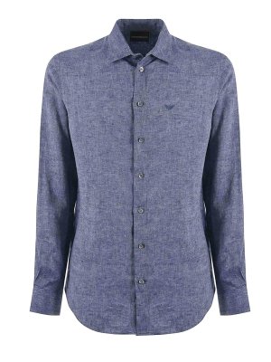 EMPORIO ARMANI: Chemises - Chemise - Bleu