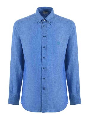 Tシャツ・カットソー GIORGIO ARMANI FANTASY SHIRT (8WGCCZ98.T04WH FBUL FANTASY) Giorgio Armani Fantasy Shirt - Blue - Men | 8WGCCZ98T04WHFBUL