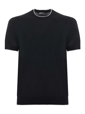 Paolo Pecora: t-shirts - T-Shirt In Cotton Thread
