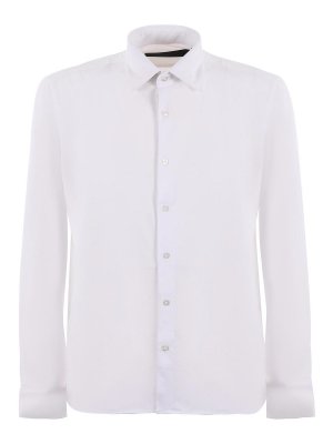 Tシャツ・カットソー AMI PARIS MANDARIN COLLAR SHIRT (USH218.CO0063 193 CHALK) AMI Classic Shirt Mandarin Collar Chalk - Calico Club