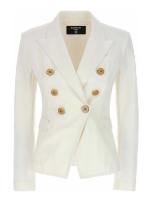 Balmain: Vestes de costume - Blazer - Blanc