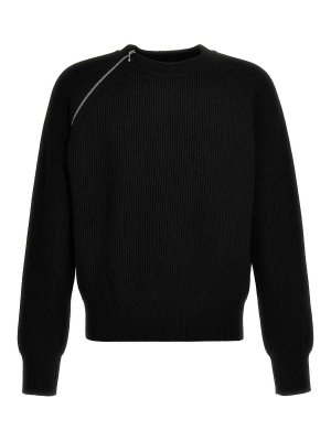 BURBERRY: crew necks - Zip Detail Sweater