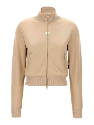 Courreges: Sweatshirts & Pulls - Sweat-Shirts - Beige