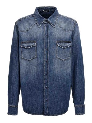 DOLCE & GABBANA: シャツ - シャツ - ライトブルー