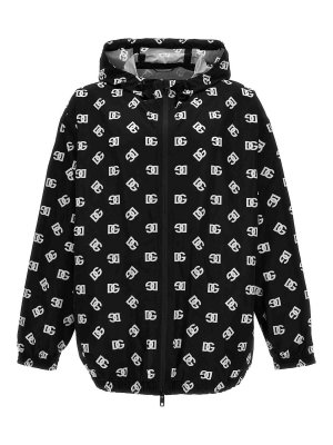 DOLCE & GABBANA: casual jackets - Logo Print Hooded Jacket