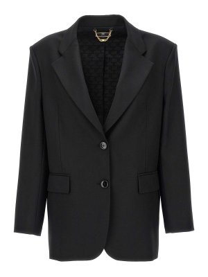 Balmain Black Viscose Blazer - Black - Women | DF1SE055WC090PA