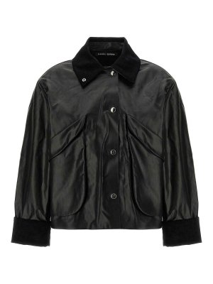 ジャケット UMA WANG SS24 KLHOE JACKET (UW6033 UW036 BLUE BROWN) Uma Wang Klhoe Jacket - Blue - Women | UW6033UW036 | thebs.com