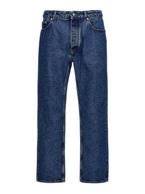 Palm Angels: straight leg jeans - Monogram Jeans