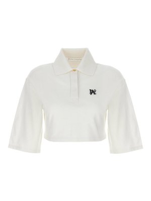 Palm Angels: polo shirts - Crop Polo Shirt