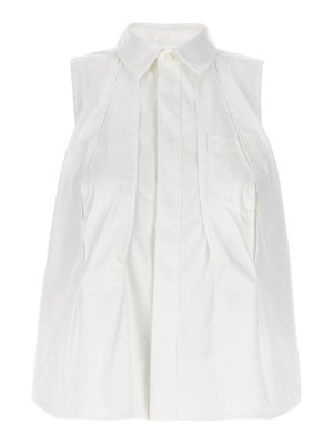 Sacai: camicie - T-shirtsenza maniche