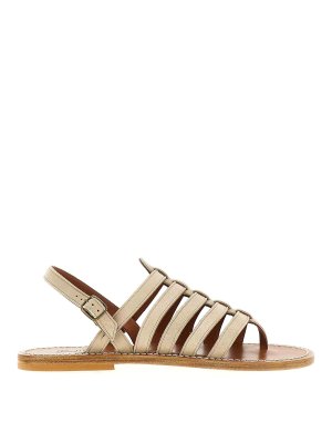 Roberto Cavalli maxi logo Sandals - Beige | SKS018PZ17200465