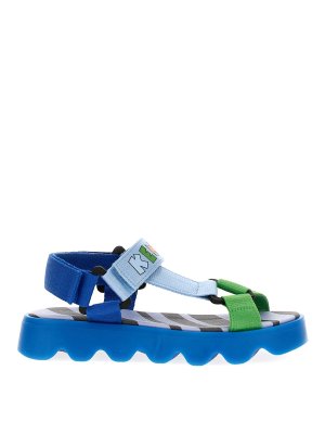 KENZO: sandali - Sandali con fascia con logo
