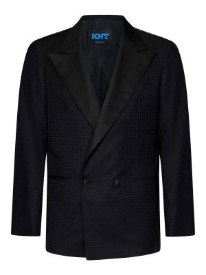 KITON: giacche blazer - Giacca doppiopetto  in lana vergine e mohair