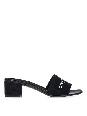■MM6 Maison Margiela■ Leather Platform Sandals Black S59WP MM6 Maison Margiela Webbing slip-on Platform Sandals | Black