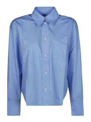 Tシャツ・カットソー JEJIA FW22 POPLIN SHIRT (BIRKIN_VARBLIGHBLUE) Jejia Cotton poplin shirt - Light Blue - Women