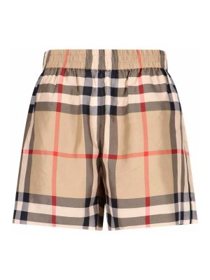 BURBERRY: shorts - Beige silk shorts