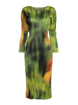PLEATS PLEASE ISSEY MIYAKE: Vestidos largos - Vestido Largo - Verde