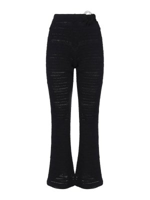 ALBERTO AUDENINO: casual trousers - Flared Pants With Ring