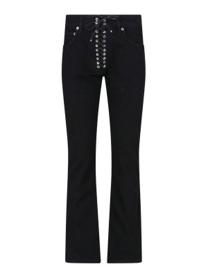 パンツ BALMAIN LOW WAIST BOOTCUT PANTS (CF1PP216WC09 0PA NOIR) Balmain Low waist bootcut pants - Black - Women