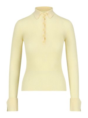 Tシャツ・カットソー SA SU PHI Women Polo Shirts S24614JA0400 Yellow Sa Su Phi Ribbed polo shirt - Yellow - Women | S24614JA0400