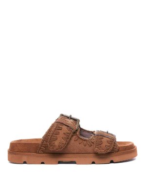サンダル・ミュール AEYDE Women Sandals A11FSBRNS08FL180SS25800001 Brown Aeyde Sandals - Brown - Women | A11FSBRNS08FL65SS953MOKA