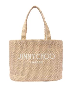 JIMMY CHOO: Handtaschen - Shopper - Beige
