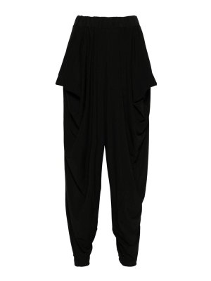 PLEATS PLEASE ISSEY MIYAKE: pantaloni casual - Pantaloni drappeggiati in jersey