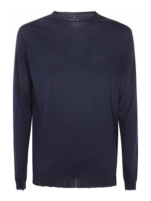 MD75: クルーネック - クルーネック - ブルー