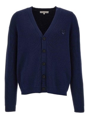 MAISON KITSUNÉ: Cardigans - Cardigan - Bleu