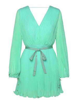 Max Mara: knee length dresses - Visita Green Polyester Dress