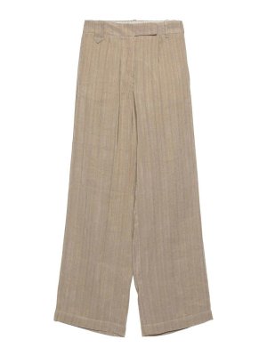 ALYSI: casual trousers - Linen tailored trousers