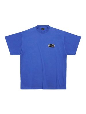 Balenciaga t-shirts for men's Blue 2025 | Shop online at THEBS