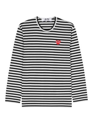 Tシャツ・カットソー LARDINI SS24 STRIPED SHIRT (EQTED_EQC1820120RG\n) Lardini Cotton T-Shirt With Striped Pattern