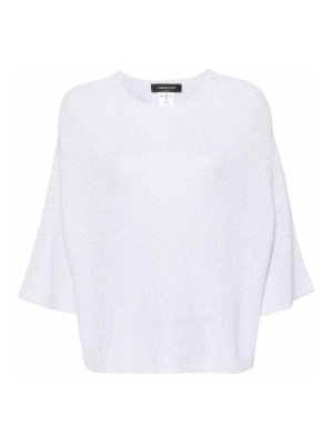 FABIANA FILIPPI: Strickpullover mit Rundhalsausschnitt - Rundhalspullover - Weiß