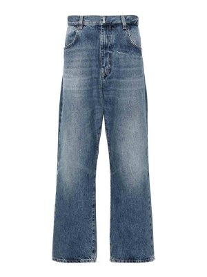 GIVENCHY: straight leg jeans - Denim Cotton Jeans