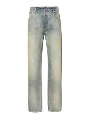 KENZO: straight leg jeans - Slim Denim Cotton Jeans