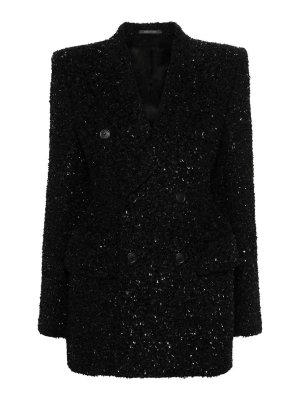 BALENCIAGA: Kurze Mäntel - Kurzer Mantel - Schwarz