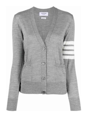 THOM BROWNE: Cardigans - Cardigan - Gris