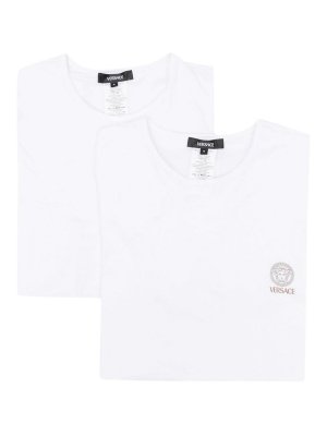 VERSACE: t-shirts - Logo Organic Cotton T-Shirt