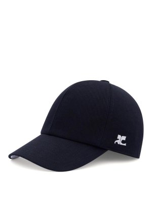 Courreges: hats & caps - Logo Cotton Baseball Cap