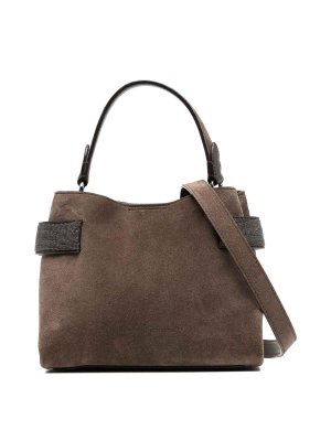 BRUNELLO CUCINELLI: totes bags - Suede Handbag