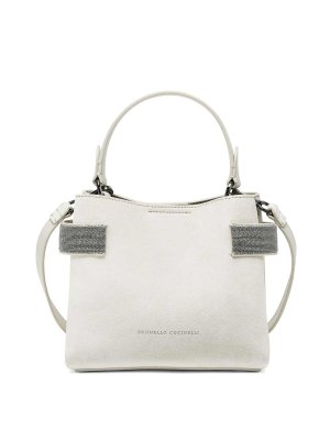 BRUNELLO CUCINELLI: Handtaschen - Shopper - Weiß