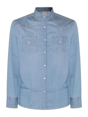 BRUNELLO CUCINELLI: Camisas - Camisa - Azul