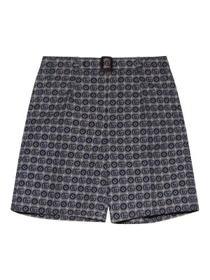 GUCCI: Trousers Shorts - Blue Cotton Shorts